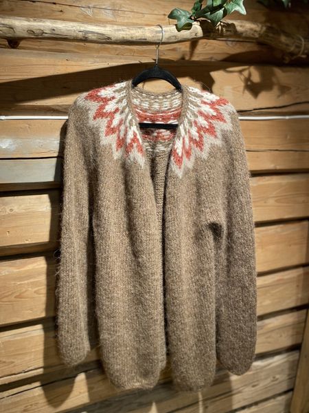 Ást Design Chunky cardigan muldvarp/kobber str.L